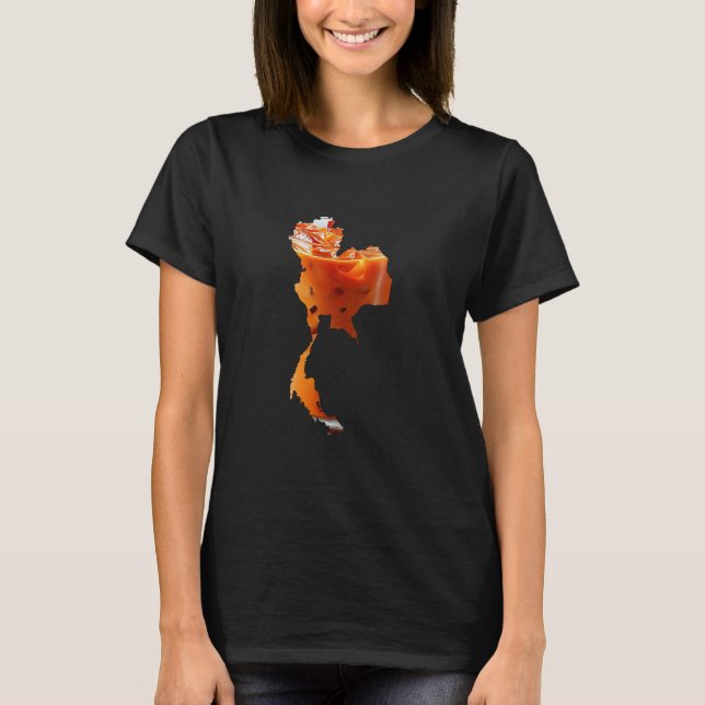 Camiseta Té de boba en forma de Tailandia (Anverso)