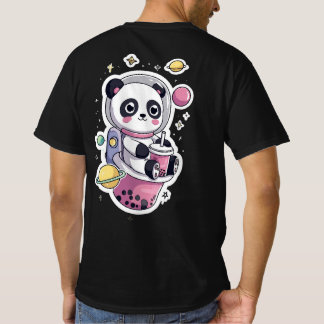 Camiseta Té de Boba Panda Astronauta panda espacial lindo