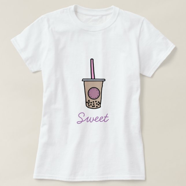 Camiseta Té de burbuja (Diseño del anverso)