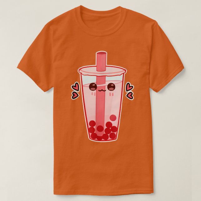 Camiseta Té de burbuja - Anime Kawaii Bubble Tea Funny Love (Diseño del anverso)
