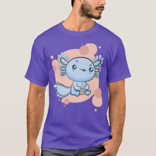 Camiseta Té de burbuja Axolotl Boba Leche Kawaii Anime Past