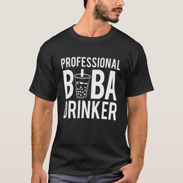 Camiseta Té de burbuja Boba Drinker Profesional (Anverso)