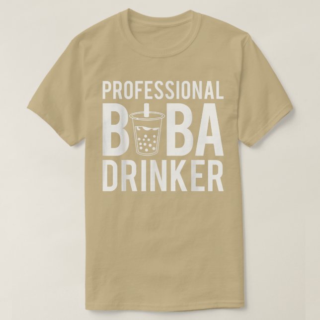 Camiseta Té de burbuja Boba Drinker Profesional 1572 (Diseño del anverso)