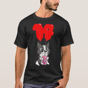 Camiseta Té de burbuja cachorro 14 cumpleaños niños globo P
