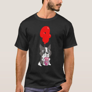 Camiseta Té de burbuja Cachorro 4º cumpleaños niños globo P