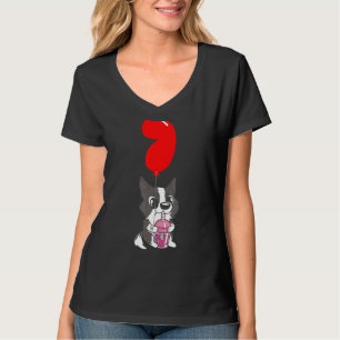 Camiseta Té de burbuja Cachorro 7 cumpleaños niños globo Pa