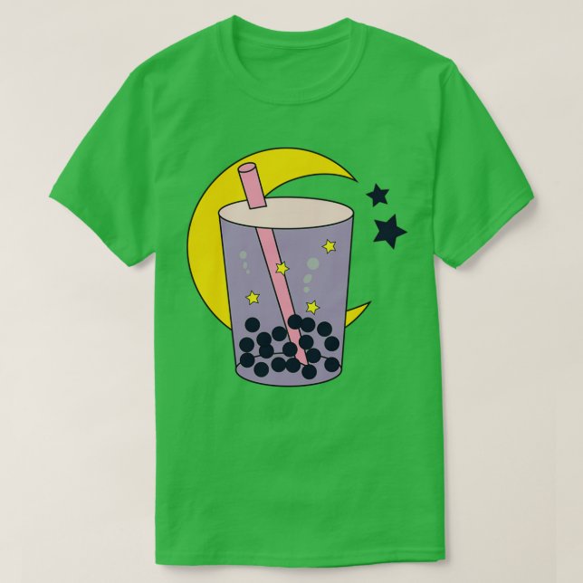 Camiseta Té de burbuja celeste (Diseño del anverso)