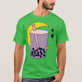 Camiseta Té de burbuja celeste