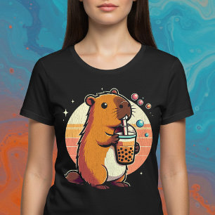 Camiseta Té de burbuja cutáneo capybara