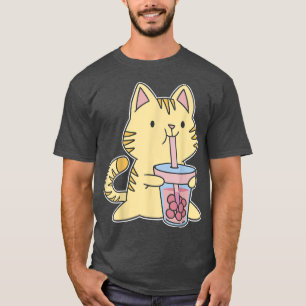Camiseta Té de burbuja cutáneo japonés Kitty Kawaii Boba ga