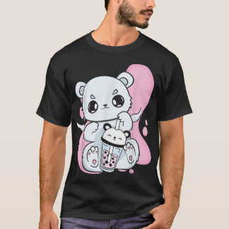 Camiseta Té De Burbuja De Beber De Oso Polar Con Bob De Fre