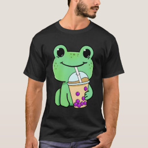 Camiseta Té de burbuja de bebida de rana