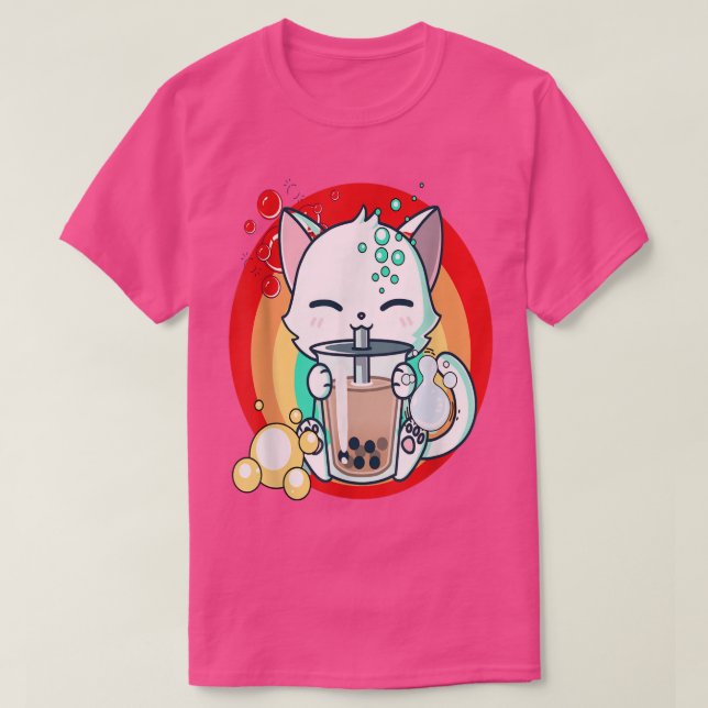 Camiseta Té de burbuja de Cat Boba (Diseño del anverso)