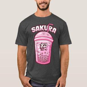 Camiseta Té de burbuja de cerezo sakura para culto japonés