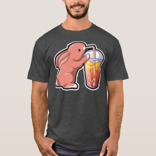 Camiseta Té de burbuja de conejo Adorable Kawaii Animal Cut