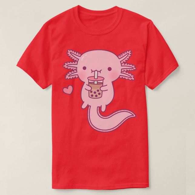 Camiseta Té de burbuja de consumo de Axolotl (Diseño del anverso)