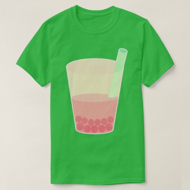 Camiseta Té de burbuja de frambuesa (Diseño del anverso)