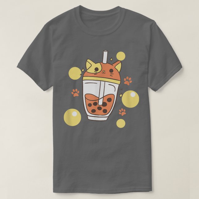 Camiseta Té de burbuja de gato de Boba (Diseño del anverso)