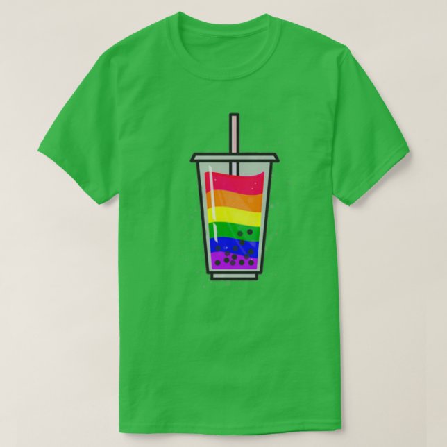 Camiseta Té de burbuja de orgullo (Diseño del anverso)
