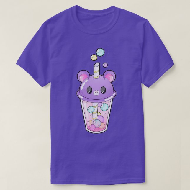 Camiseta Té de burbuja de oso (Diseño del anverso)