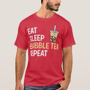 Camiseta Té de burbuja de sueño de incandescencia de repito