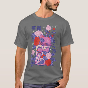 Camiseta Té de burbuja de té Boba Kawaii Anime japonés Neko