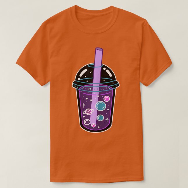 Camiseta Té de burbuja de té de Boba de espacio Anime Kawai (Diseño del anverso)