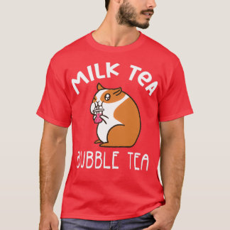 Camiseta Té de burbuja de té de leche de hámster suave