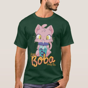 Camiseta Té de burbuja divertida de gato Boba Tea 212