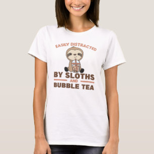 Camiseta Té de burbuja espuma de chocolate mate animales Bo