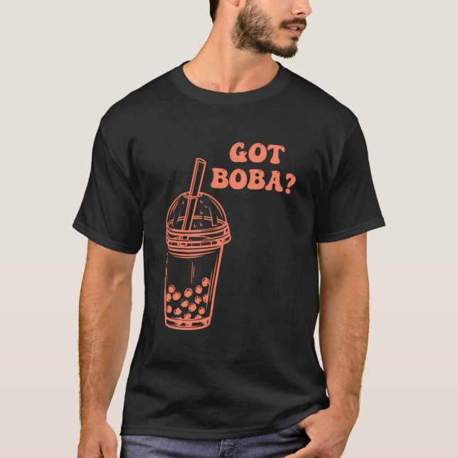 Camiseta Té De Burbuja Gracioso Y Té Boba (Anverso)