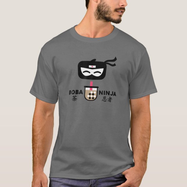 Camiseta Té de burbuja japonés Boba Ninja (Anverso)