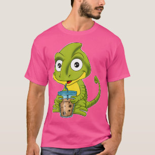 Camiseta Té de burbuja Kawaii Chameleon I Boba Tea Otaku Ch