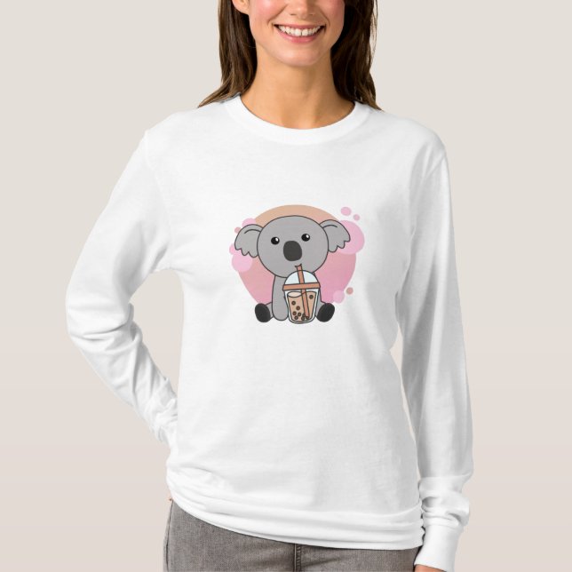 Camiseta Té de burbuja Koala con chocolate dulce (Anverso)