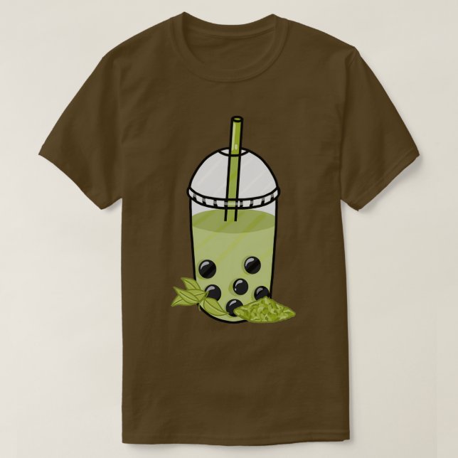 Camiseta Té de burbuja Matcha 7 (Diseño del anverso)