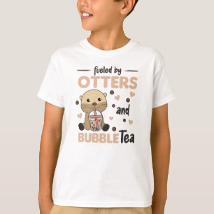 Camiseta Té de burbuja Otter Chocolate Sweet Animals Boba