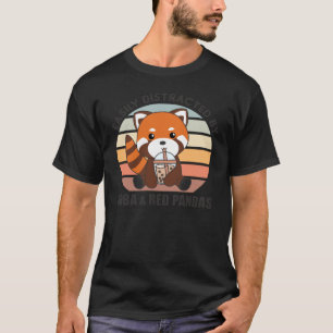 Camiseta Té de burbuja Rojo Panda Chocolate Cute Animales B