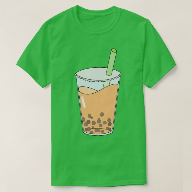 Camiseta té de burbuja té de leche tailandesa té (Diseño del anverso)