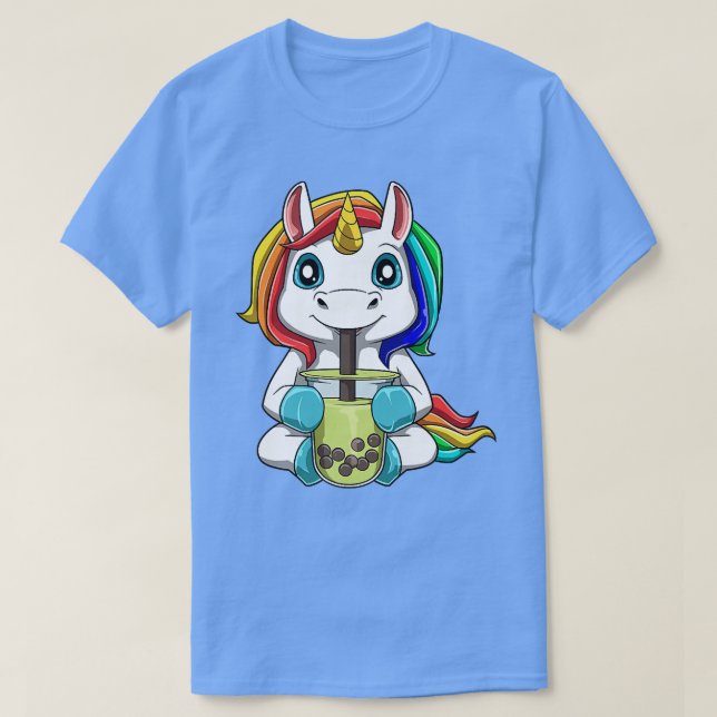 Camiseta Té de burbuja Unicorn Boba Tea 528 (Diseño del anverso)