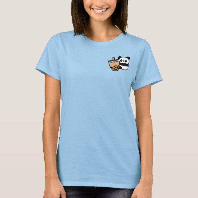 Camiseta Té de burbuja y oso panda (Anverso)