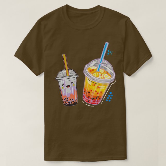 Camiseta Té De Burbujas Con Perlas De Tapioca Cute Boba Tea (Diseño del anverso)