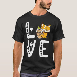 Camiseta Té de burbujas Corgi perro tapioca perla Boba té b