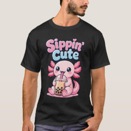 Camiseta Té de burbujas de axolotl kawaii Sippin Cute