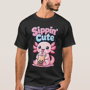 Camiseta Té de burbujas de axolotl kawaii Sippin Cute