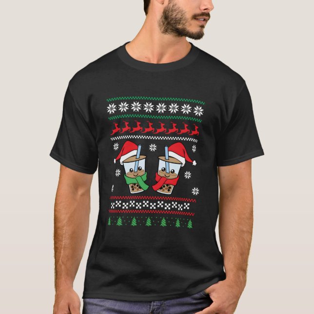 Camiseta Té de burbujas de burbuja fea de invierno (Anverso)