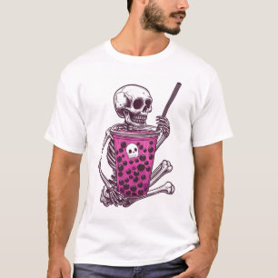 Camiseta Té de burbujas de esqueleto