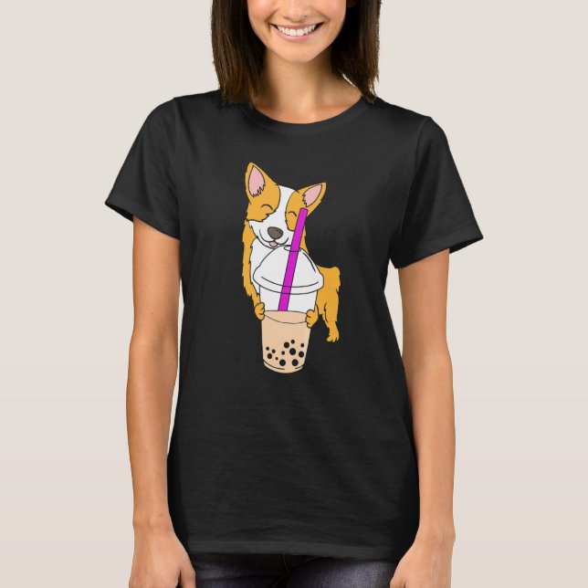 Camiseta Té de Burbujas de Leche Corgi Mp (Anverso)