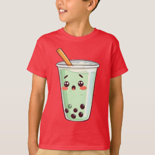 Camiseta Té de burbujas de Matcha adorable Kawaii G