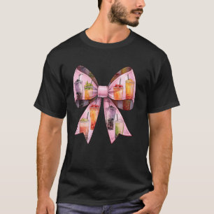 Camiseta Té de burbujas de té con leche de arco coqueto pat
