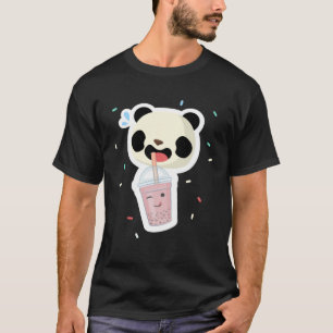 Camiseta Té de burbujas Panda Boba Té Animal lindo Helado T